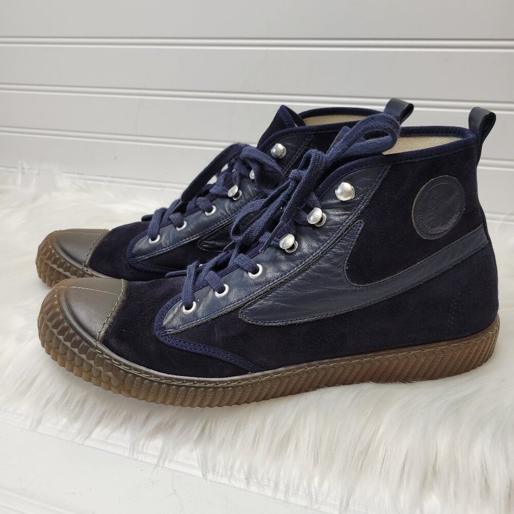 RARE Diesel Men's 13 US 45 EU Navy Suede High-Top Sneakers Dragon 94 Shoes EUC